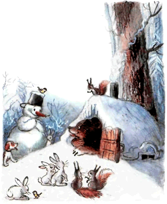 Рассказал ему Снеговик про то как послали его ребята с письмом к Деду Морозу - фото 24