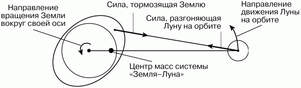 Рис 3 Схема торможения Земли и разгона Луны на орбите изза движения водяных - фото 8