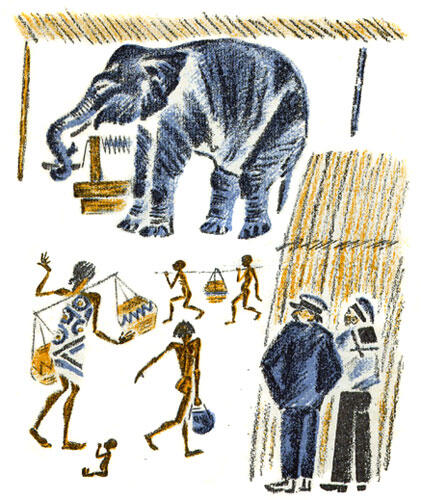 Хозяйка опять его начала ругать Слон пустил бадью в колодец тряхнул ушами и - фото 3