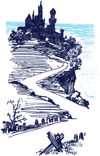 ВОЛЧЬЕ ЛОГОВО 1 Иллюстрации из издания 1947 г Замок железного рыцаря 1 - фото 1