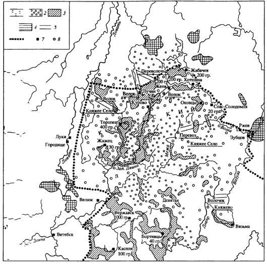 Карта 1а Карта летописного Оковского леса 1 реконструируемая часть - фото 2
