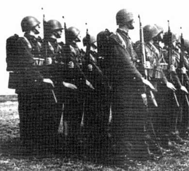 Польская пехота на параде солдаты в полной полевой форме образца 1936 г - фото 3