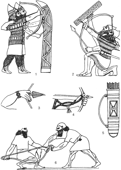 Ассирийские лучники 1 лучник с мощным луком сопровождаемый помощником 2 - фото 4