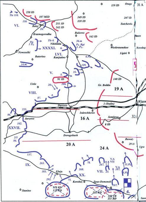 Схема 7 Положение войск противника в районе Вязьмы на 5101941 г Источник - фото 100