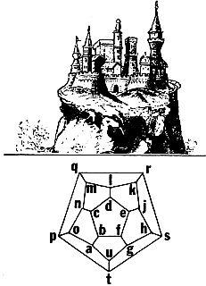 На картинке изображен план замка на скале Места на стенах где стоят - фото 64