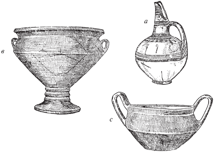 Рис 2 Среднеэлладская керамика а матовый раскрашенный сосуд из Микен в с - фото 2