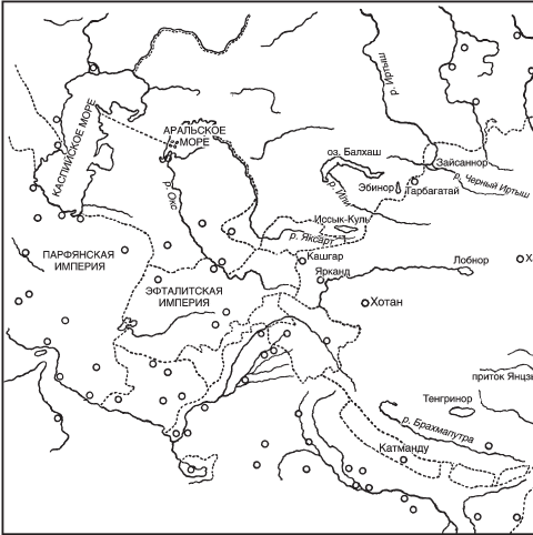 Карта 1 Набросок карты основанный на карте Азии составленной Варти Кочевой - фото 1