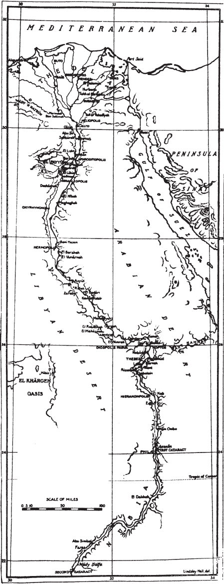 Карта Египта и Нубии до второго порога Из Скипетра Египта УС Хэйса - фото 1