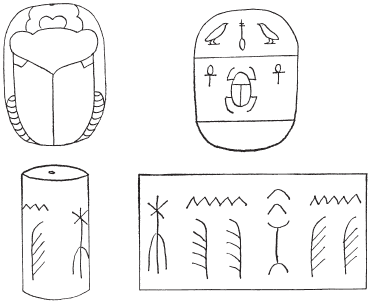 Печати цилиндрическая и в форме скарабея Слева сами печати справа - фото 4