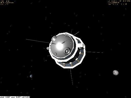 Такое положение по отоношению к Луне заняла станция после завершения маневров - фото 9