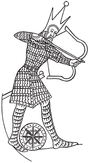 Рис 12 Сасанидский воин натягивающий лук Гравированный рисунок с - фото 16