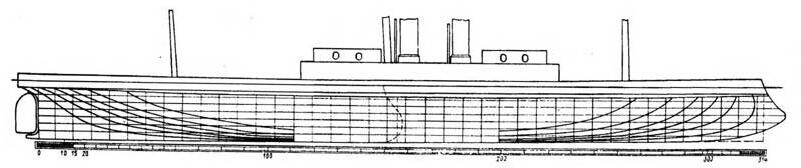 Теоретический чертеж мониторакрейсера утвержденный в МТК 14 января 1869 г - фото 12