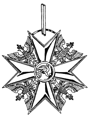 Крест Высшего ордена Черного орла Носился орден на шее на специальной - фото 96