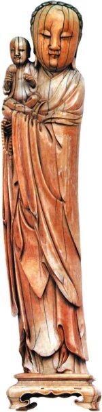 Статуэтка слоновая кость эпоха Мин VIVII вв и бамбуковый стаканчик для - фото 286
