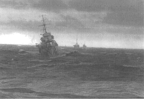Полярный конвой в Баренцевом море Советские эсминцы эскортируют один из - фото 8