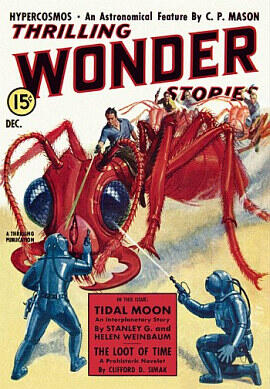 Обложка журнала Thrilling Wonder Stories December 1938 - фото 1