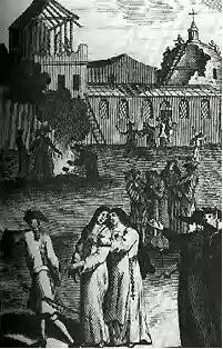 Изгнание монахинь из ПорРуаяль На заднем плане костры из еретических книг - фото 2