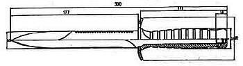 Польский штурмовой нож 62 KSобразца 1998 г Общая длина 300 мм длина клинка - фото 32