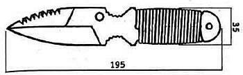 Метательный нож Оса Длина 195 мм ширина 35 мм толщина 5 мм масса 165 - фото 41