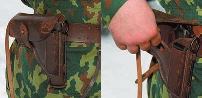 На штатной армейской кобуре для пистолета Макарова предусмотрены карман для - фото 3