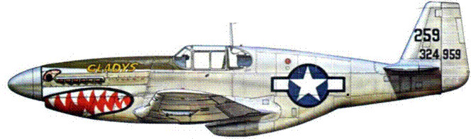 P51C Gladys 4324959 26й эскадрильи 51й истребительной группы Куньмин - фото 208