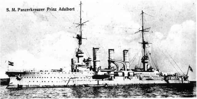 Крейсер Принц Адальберт вверху в центре и внизу - фото 94