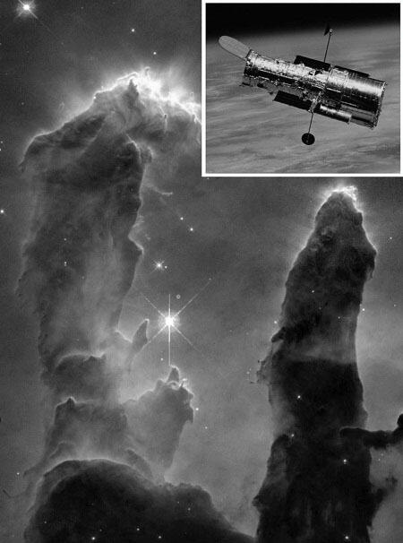 Космический телескоп Хаббл и сделанный им снимок столпов творения рождения - фото 2