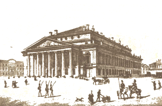 Петербургский Большой театр Гравюра по рисунку А Горностаева 1830е годы - фото 23