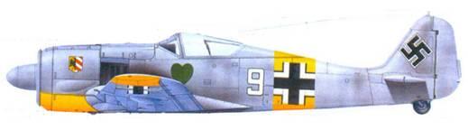 34 Fw 190A4 фельдфебель Карл Шнёрер январь 1943 года 35 Fw 190A4 - фото 146