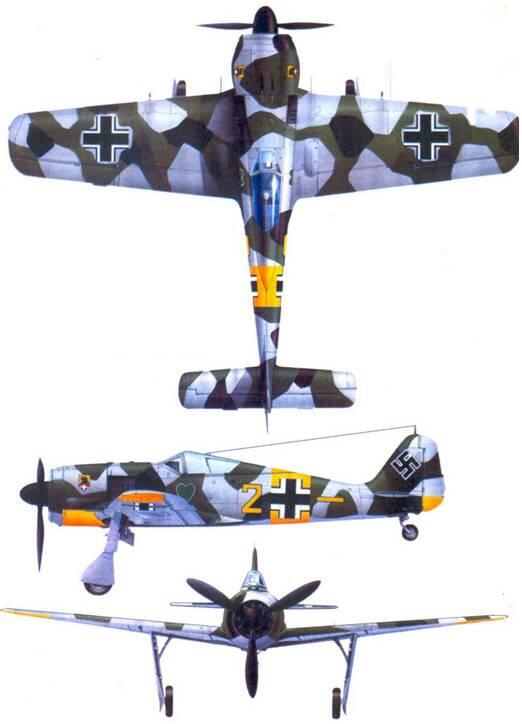 Fw 190A4 желтая двойка оберфельдфебель Генрих Штерр Sterr 6JG 54 - фото 172