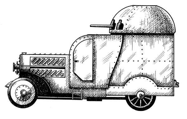 Рис 1 Бронеавтомобиль АустроДаймлер Боевая масса броневика была равна - фото 1