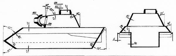 Схема бронирования танка В передней части крыши корпуса имелись люкилазы - фото 29
