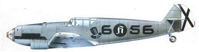 Внизу Me 109В капитана Готтарда Хандрика командира J88 в июле 1937 - фото 142