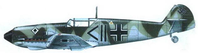 Me 109 Е3 оберлейтенанта Вилфреда Бальфанца штаб 11JG 53 база Кирхберг - фото 157