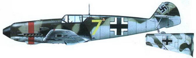 Me 109Е3 из 1JG 53 начало сентября 1940 года Франция обер лейтенант Ганс - фото 158