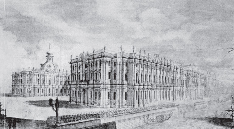 М Михаев Вид Зимнего дворца с востока 1750е гг Тем не менее эта традиция - фото 9