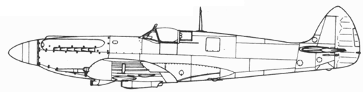 Spitfire F XII поздний серийный Spitfire F XIV один из прототипов JF318 - фото 254