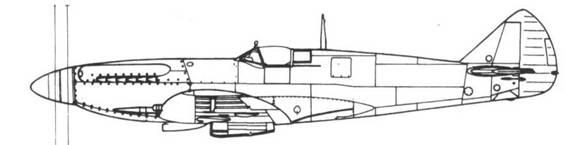 Spitfire F XIV один из прототипов со сдвоенным винтом ранний вариант - фото 257
