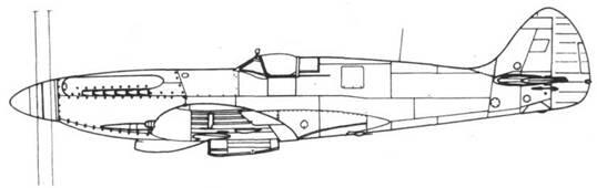 Spitfire F XIV один из прототипов со сдвоенным винтом поздний вариант - фото 258