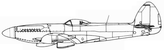 Spitfire F22 поздний серийный Seafire F XV ранних серий с гаком типа А - фото 275