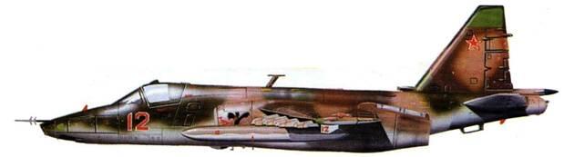 Су25 с бортовым номером 12 красного цвета 16я воздушная армия Восточная - фото 123