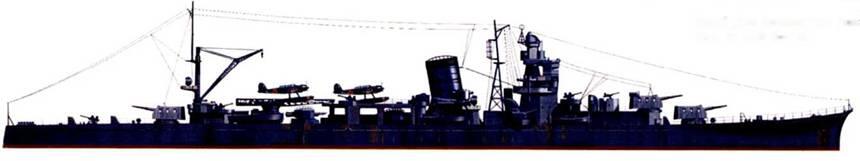 Легкий крейсер Яхаги и четыре эсминца во время битвы в заливе Лейте вышли в - фото 148