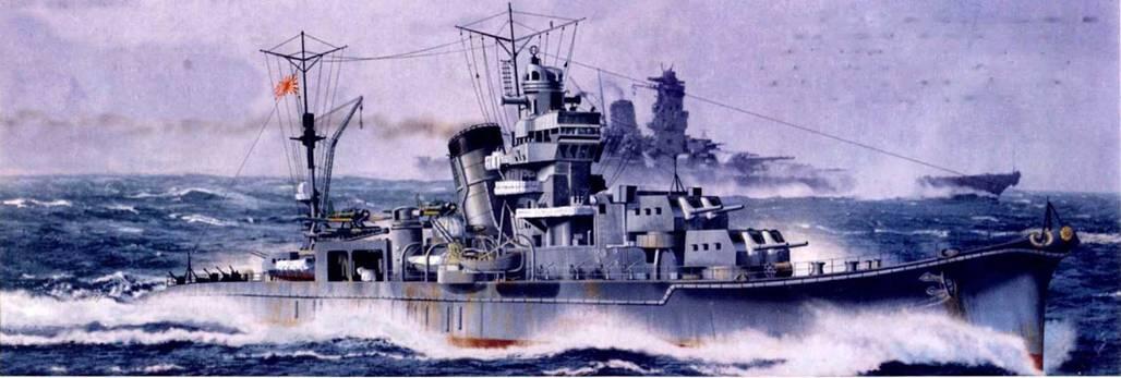 В последнем походе Императорского японского флота легкий крейсер Яхаги вел - фото 153