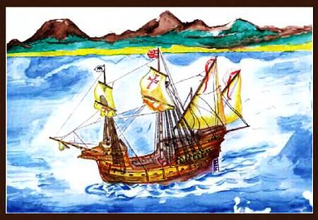 Корабль Магеллана нарисовал 5классник Артем Коноплев учащийся Алексеевской - фото 4