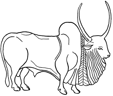 Браминский бык воспроизведенный с изображения на хараппской печати - фото 3