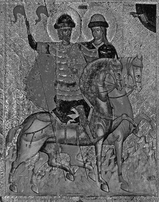 Икона Бориса и Глеба Конец XIV в После такого ответа и бояре и ратные люди - фото 12