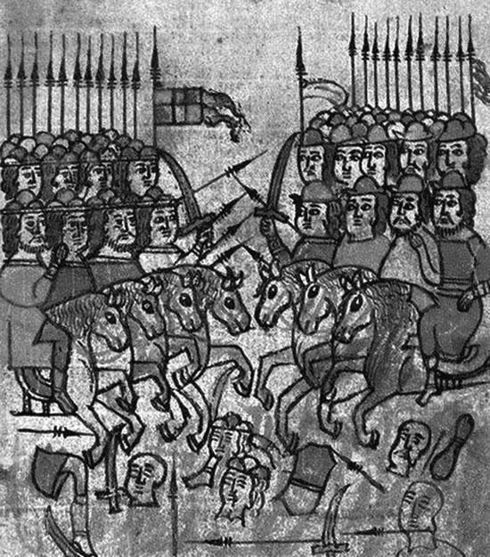 Миниатюра из Сказания о Борисе и Глебе Конец XIV в Чуть дышащего князя - фото 13
