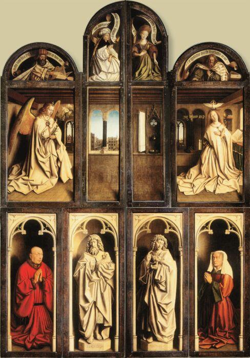 Гентский алтарь Раскрытый праздничный вид Ок 14251432 Собор Св Бавона - фото 42