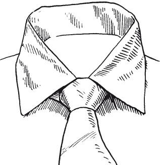 Для галстука из плотной ткани в комбинации с воротником Кент рекомендуется - фото 31