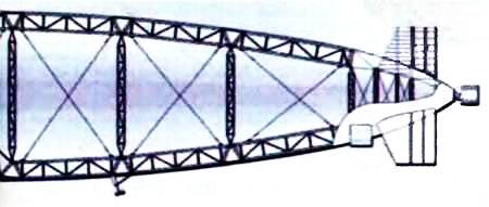 Схема силовой конструкции дирижабля ДЦН1 Идеи американцев За рубежом тем - фото 5